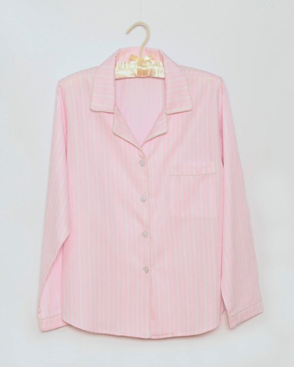 Damen Pyjama rosa Streifen von