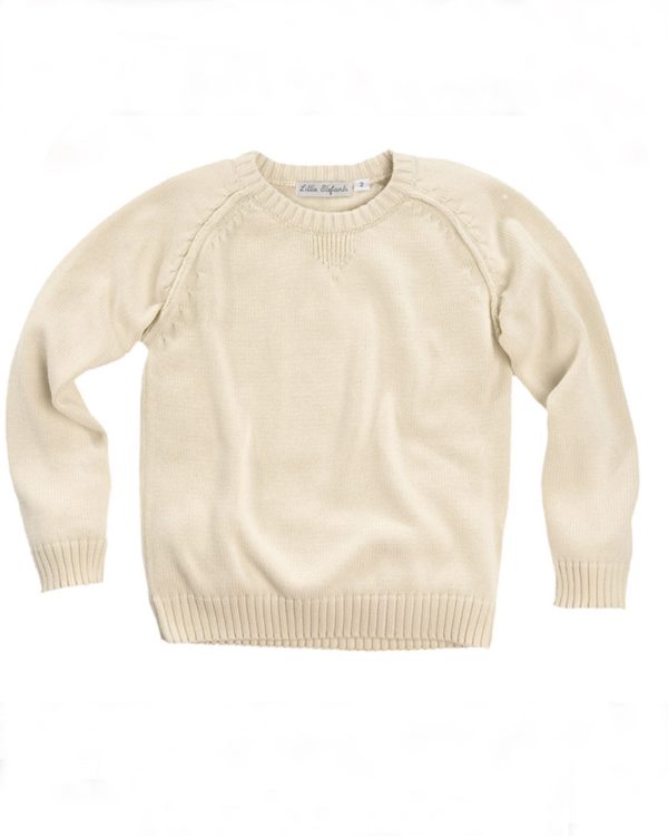 Unisex Pulli Beige Baumwolle von