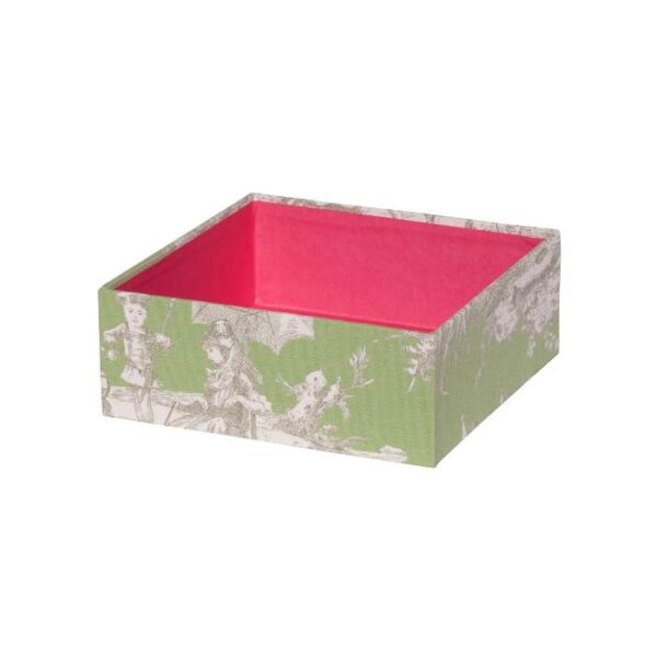 Allesklarschiff Kiste ofen Toile gruen pink 1