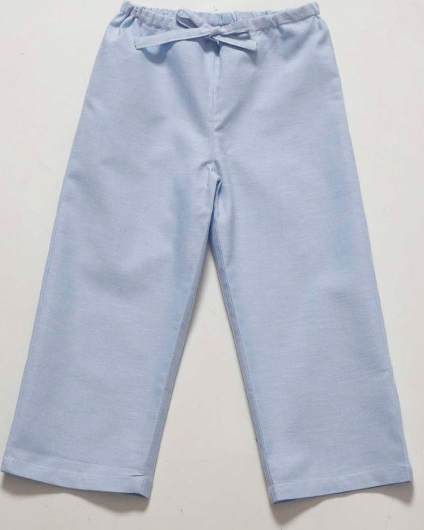 Unisex Pyjama blau Popeline von 4