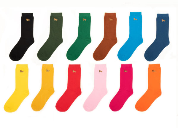 einfarbige Socken Krawattendackel Socken